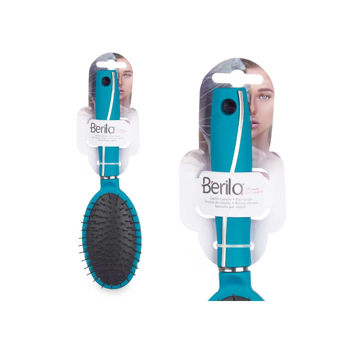 Spazzola Berilo Verde Silicone Plastica (12 Unità)